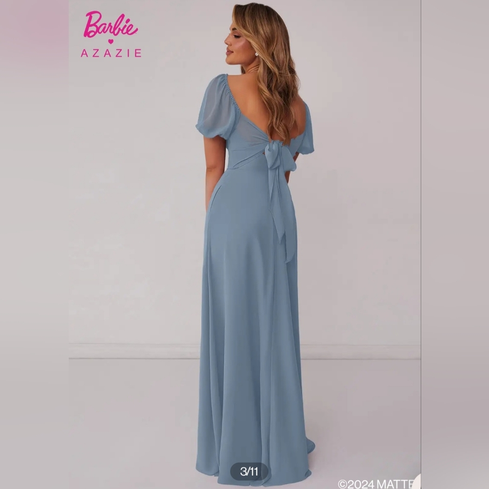 NWT - Azazie Dusty Blue Bridesmaid Dress Size 8